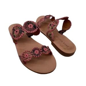 Jack Rogers Pink Flat Sandals Size 10 Women's